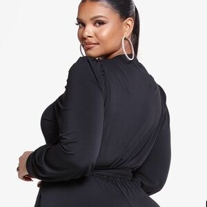 FTF Alex Black Belted Jumpsuit